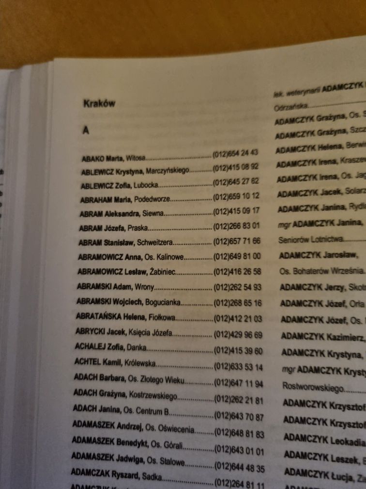 Książka telefoniczna Kraków I okolice 2010-11