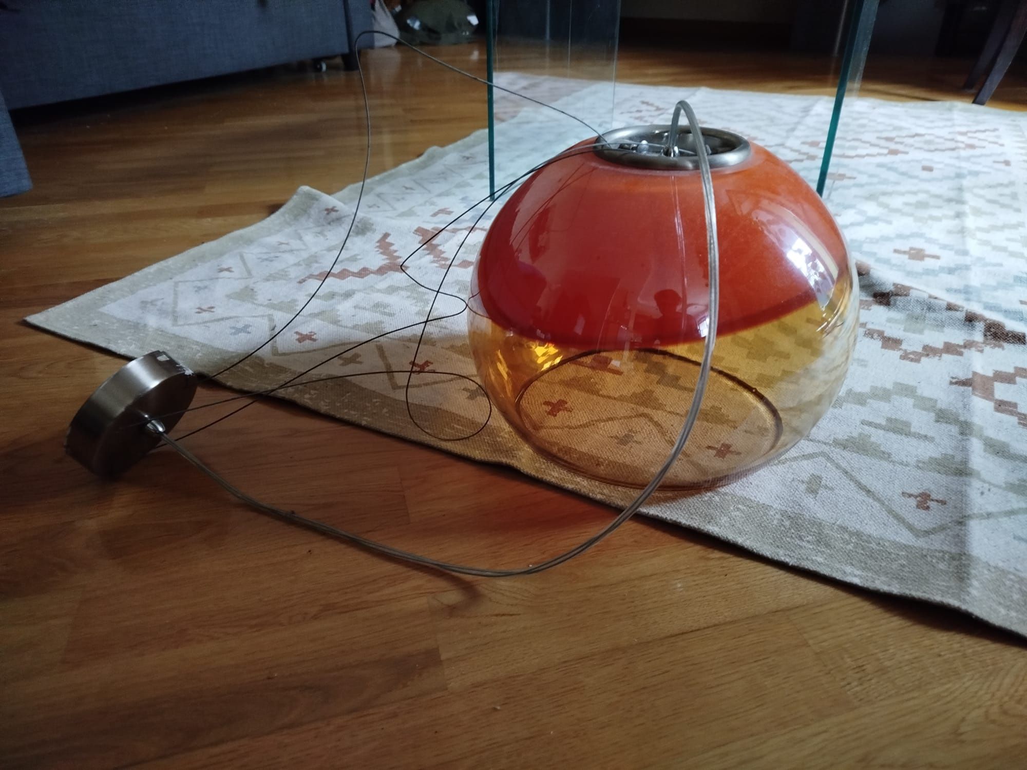 Lampa wisząca pomarańczowa