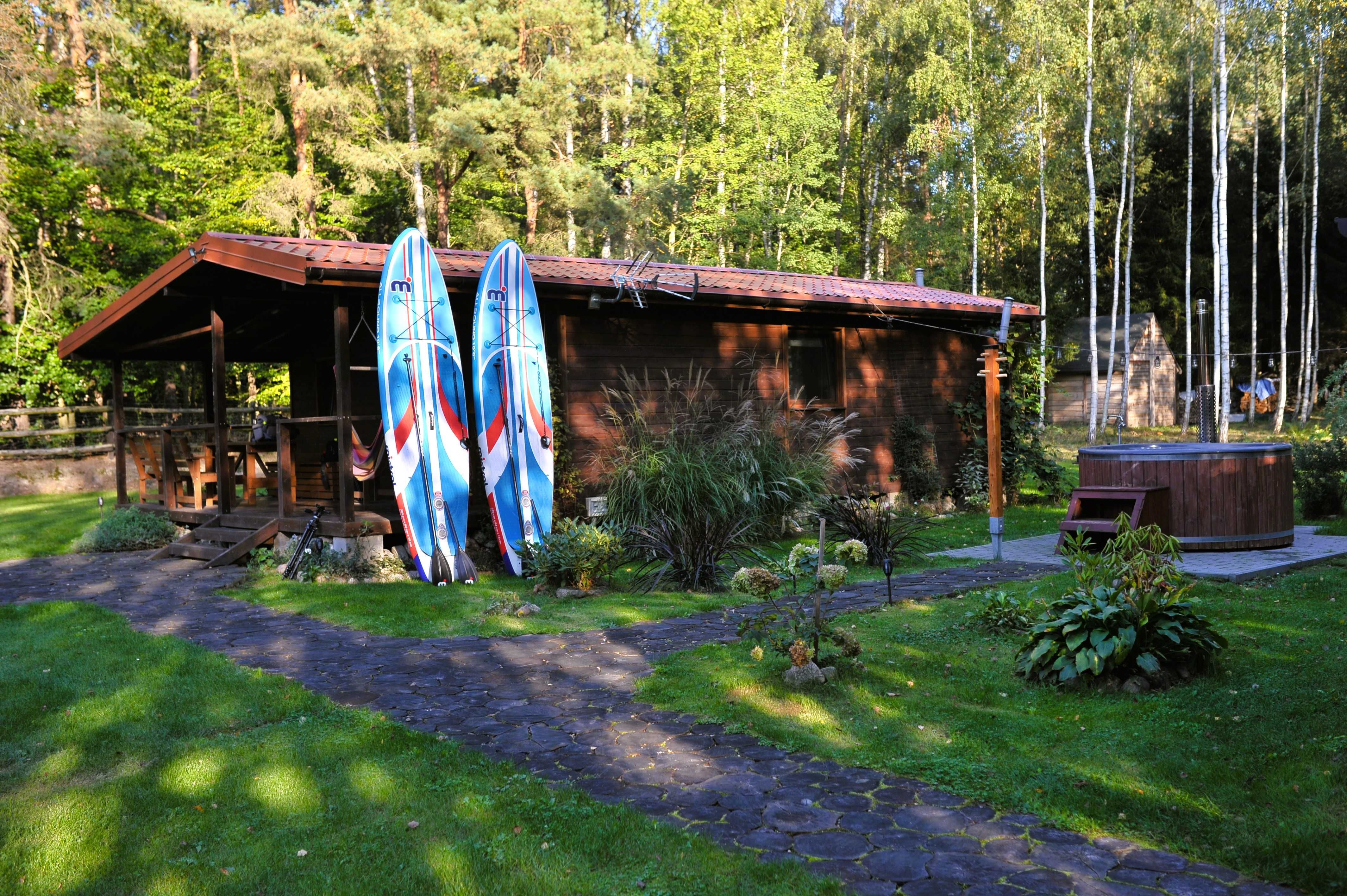 Kraina Relaksu-domki letniskowe Makowo-LINIA BRZEGOWA, POMOST, JACUZZI