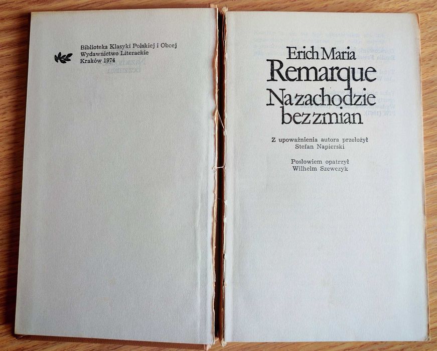 Erich Maria Remarque Na zachodzie bez zmian