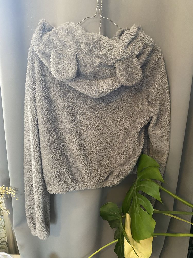 Bluza misiu futerko z kapturem i uszami