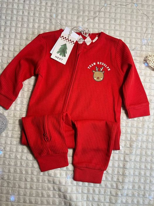 новорічний ромпер , піжама, чоловічок, піддів next 74 і 80 р