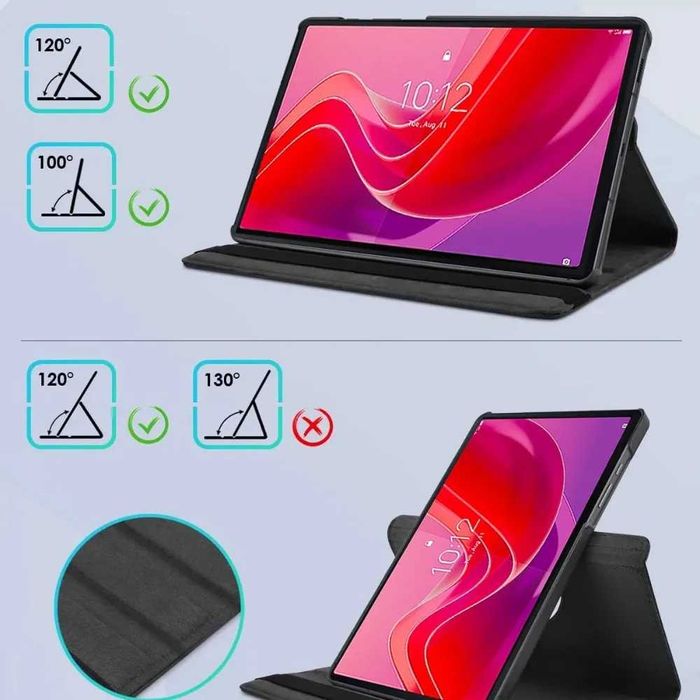 ETUI obrotowe 360 do LENOVO TAB M11 10.95" 11" TB330FU czerwony