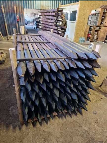 Bale toczone Palisada Drewniana fi10 3m 10x300  Wałki Pale Drągi Kołki