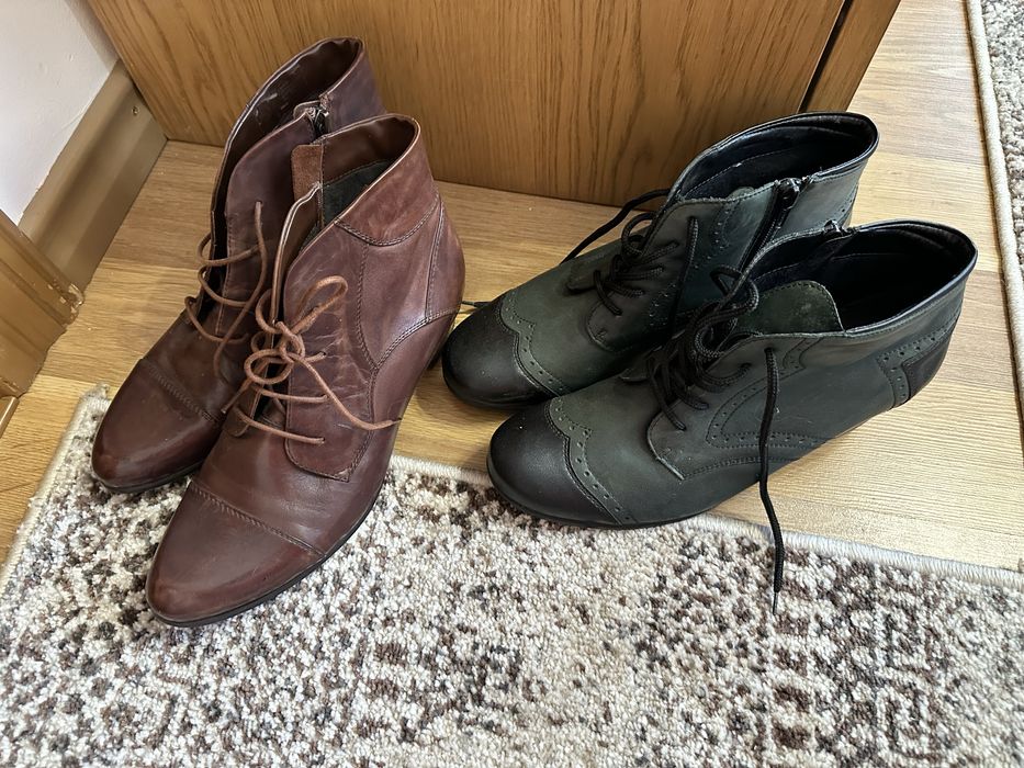 Жіночі шкіряні ботінки , 40 розмір.