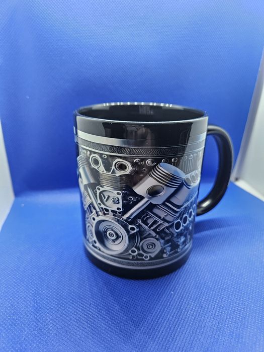 Kubek V8 z grafiką silnika(zestaw 4 sztuk )