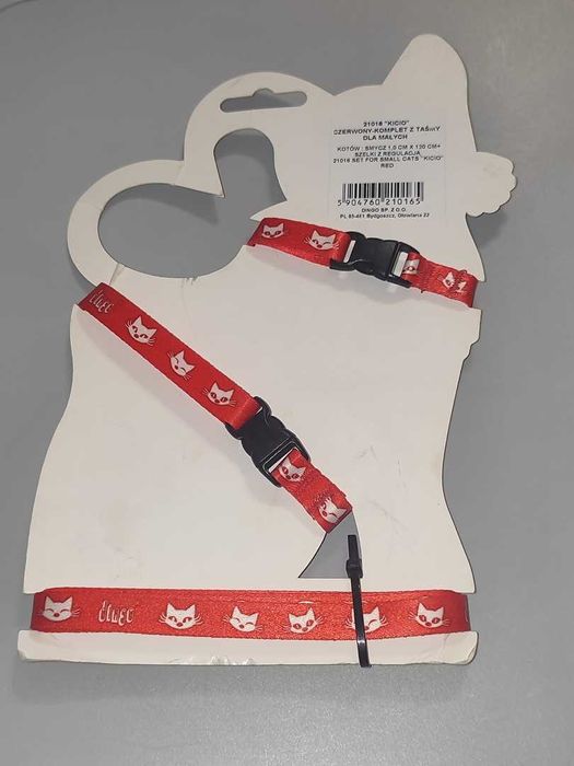 Szelki Dla Małego Kota Rozmiar S Dingo Czerwone Nowe