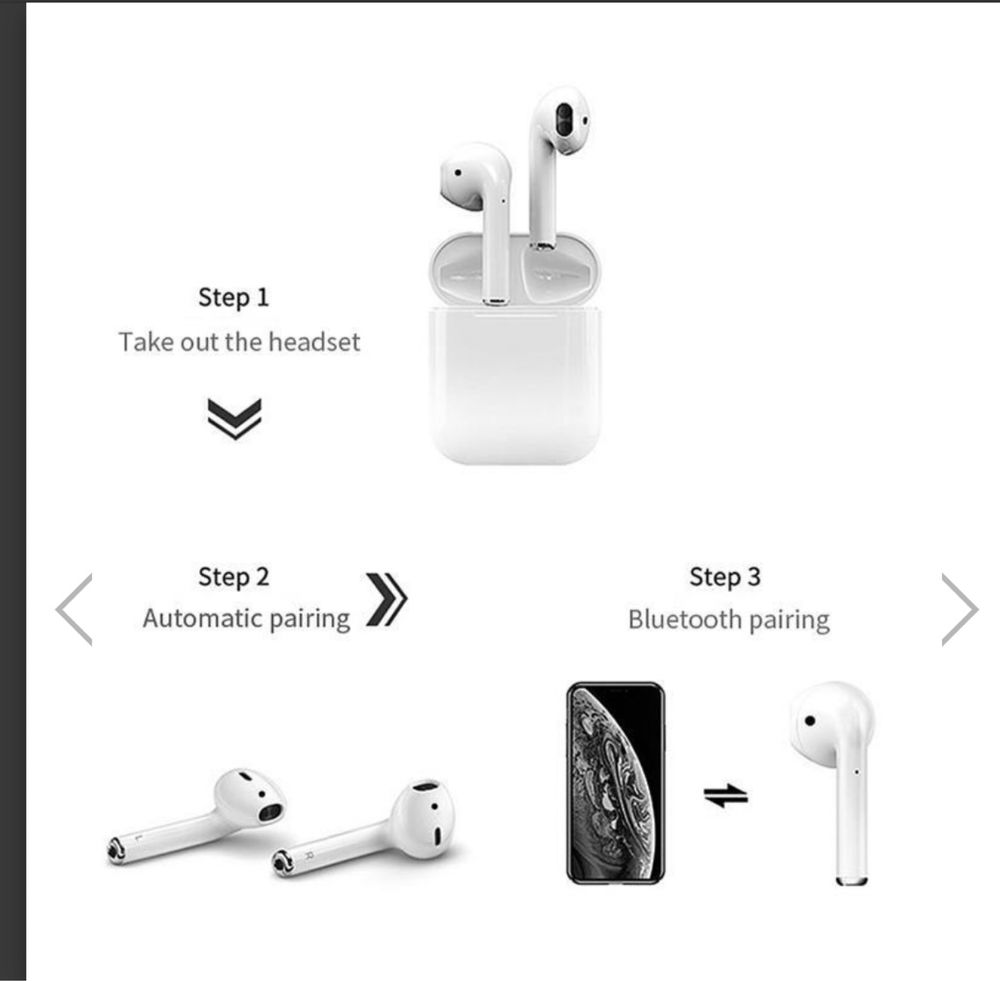 Беспроводные сенсорные Bluetooth наушники i12-TWS