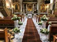 Dekoracja sali weselnej, kościołów: TUBY SZKLANE I MARTINIÓWKI zestaw