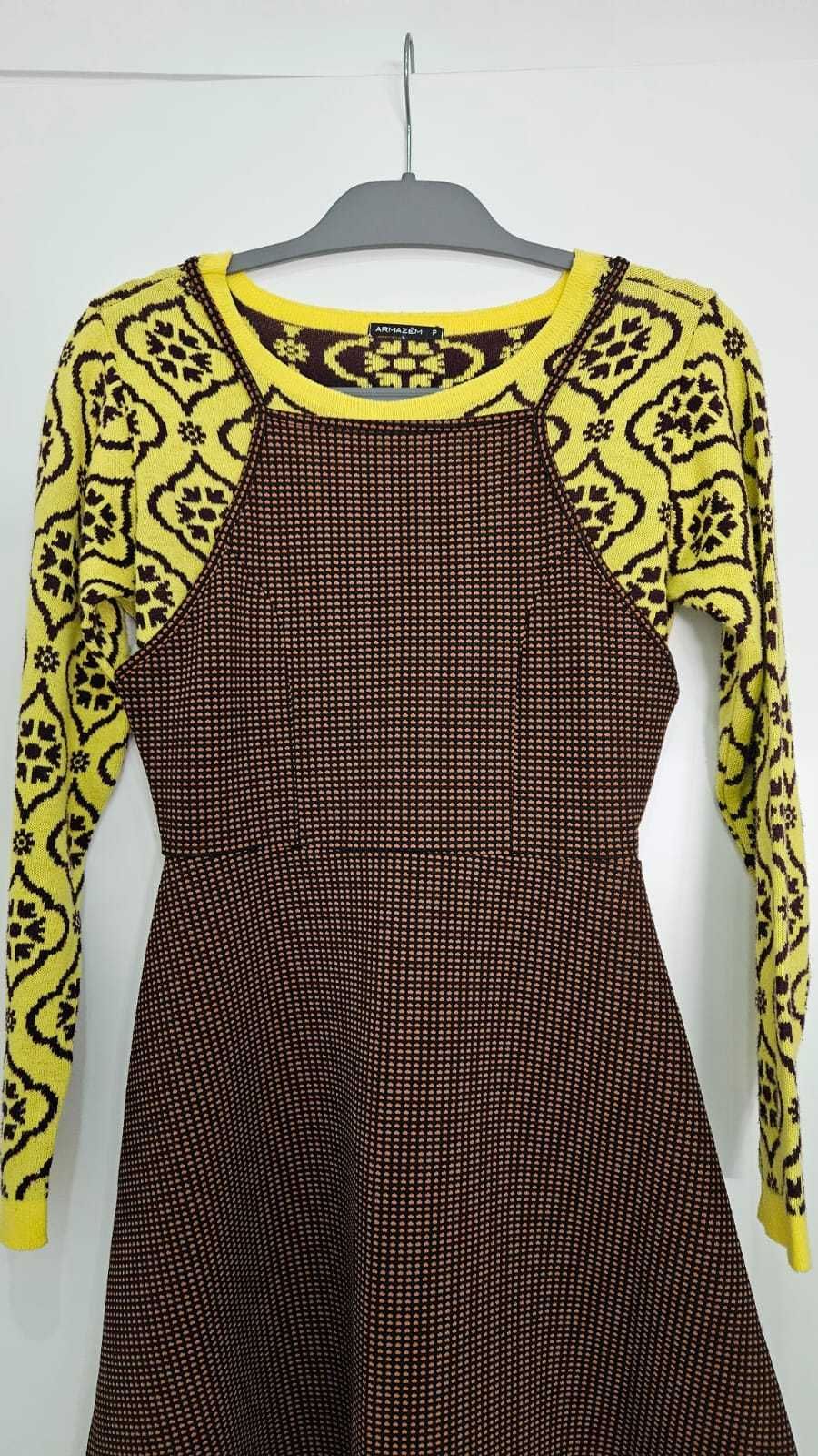 Linda Jardineira, Vestido Marrom Forever 21 (s) (desconto: 55% off)