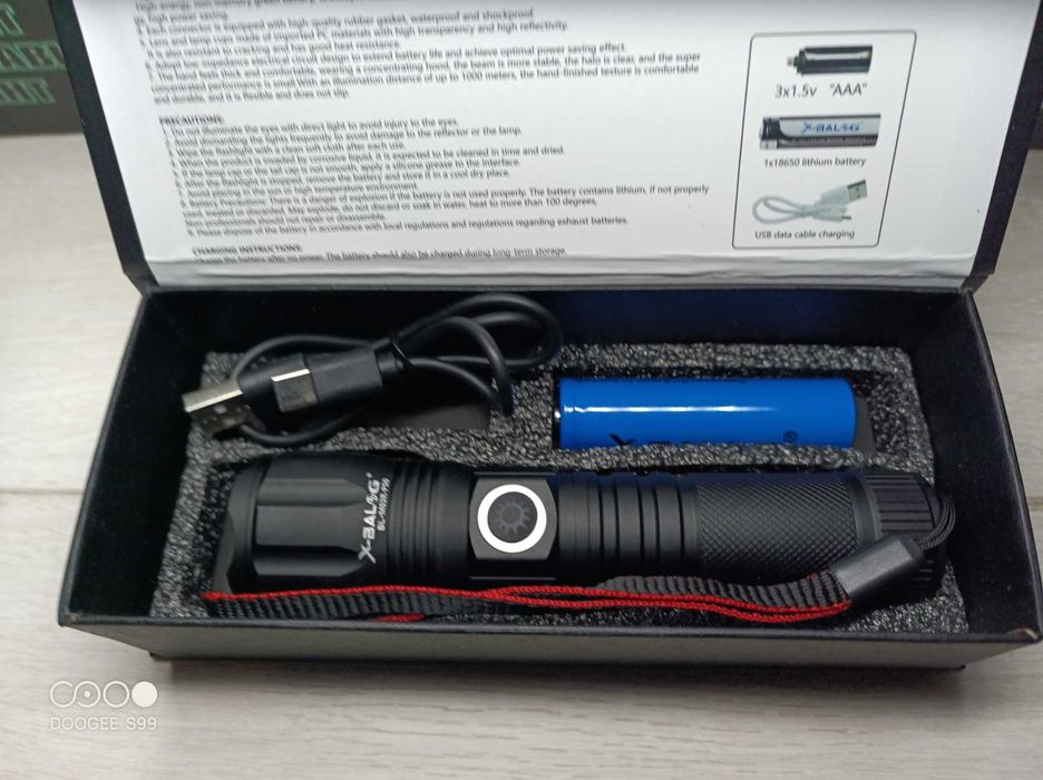 РАСПРОДАЖ   Ліхтар ручний X-balog BL-M02R алюмінєвий корпус