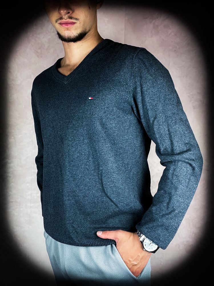 Stylowy Czarny Męski Sweter «Tommy Hilfiger» Roz: M