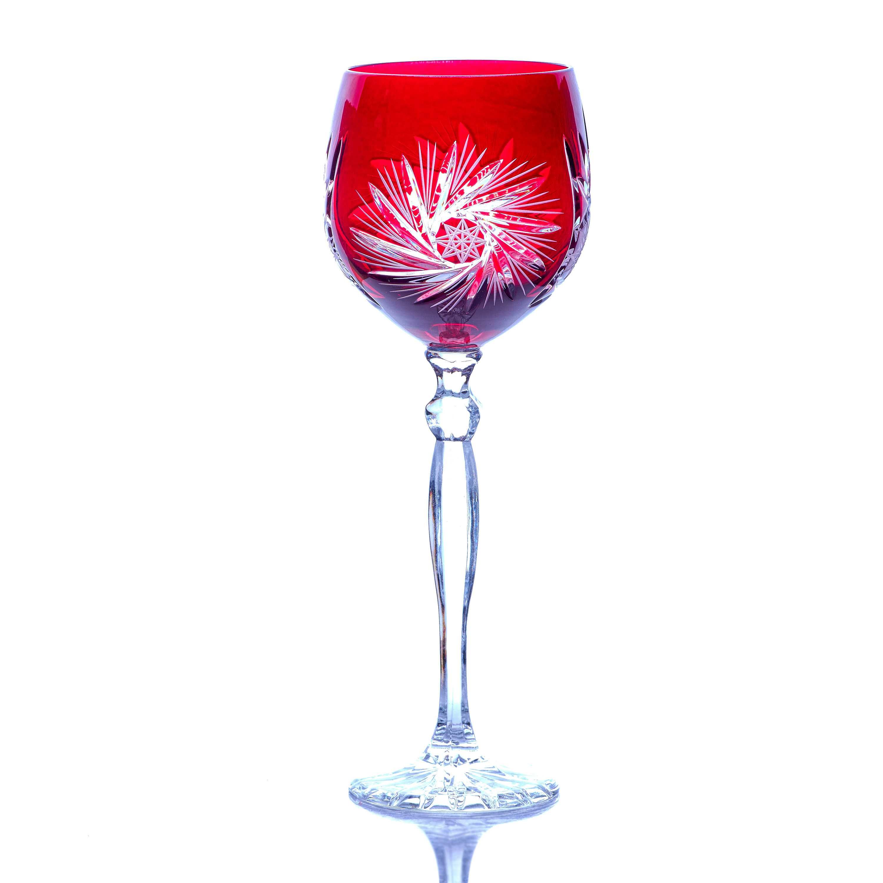 Nowe kieliszki kryształowe do wina mix kolorów 300ml Hand made