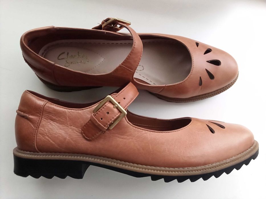 Clarks - пр-во камбоджия. кожаные туфли лоферы,. р. 40 - 26 см