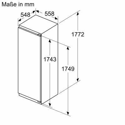 2025ROK Lodówka do zabudowy  SIEMENS IQ 500   (177.5 X 56 cm)  310L