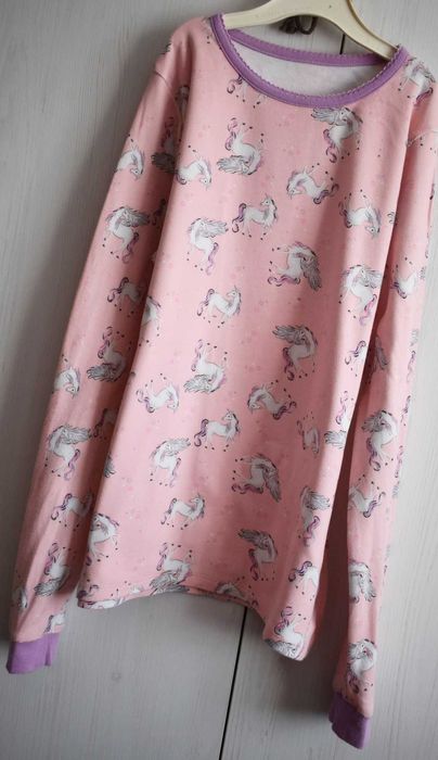 Dwuczęściowa piżama 152 158 bawełniana komplet bluza spodnie ciepła