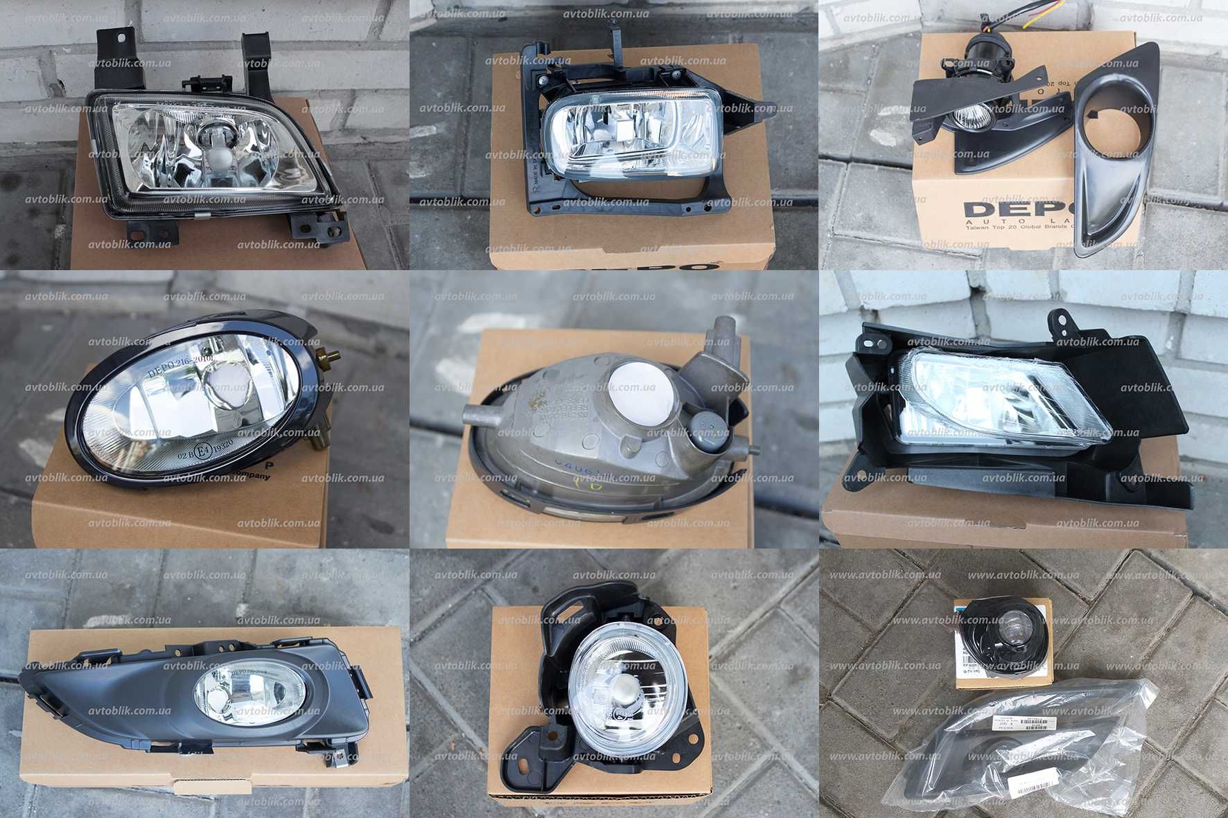 Протитуманні фари Mazda 3, 6, CX3, CX5, CX7, 323, 626 левая, правая