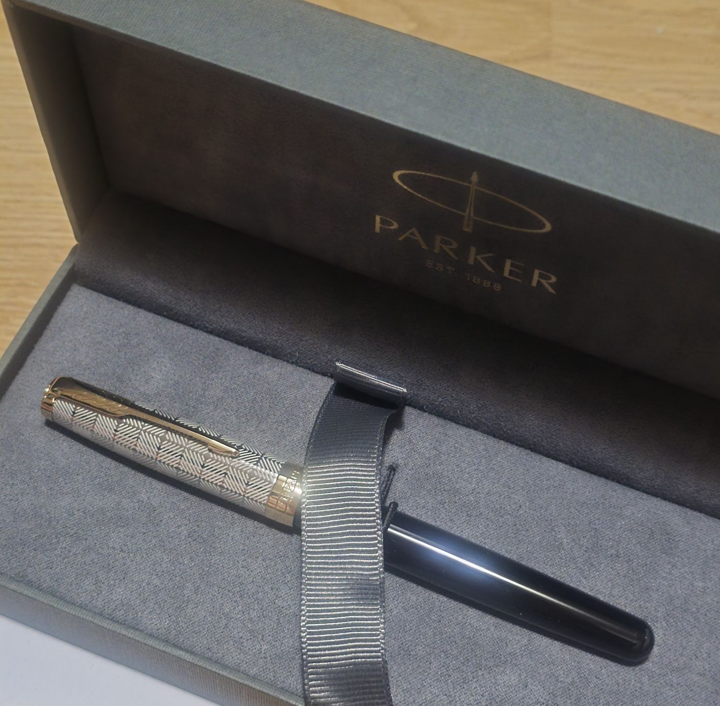NOWE Pióro Wieczne Parker Sonnet Metal Black GT M ZŁOTA STALÓWKA