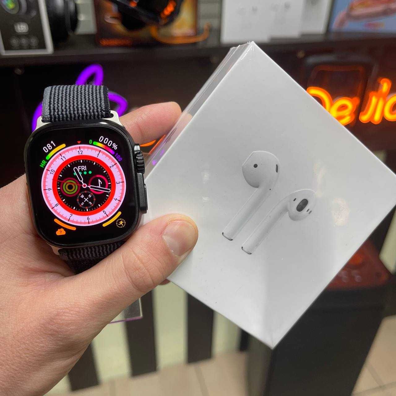 Смарт часы Smart Watch 9S Ultra 2 + наушники Airpods Умные часы + Air2