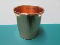 Cache-pot: pequeno vaso decorativo em metal, tom cobre - marca BsB