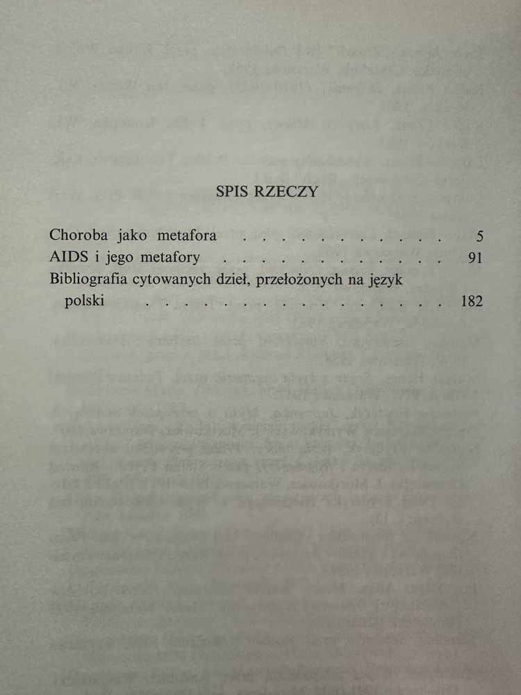 Choroba jako metafora. AIDS i jego metafory S. Sontag