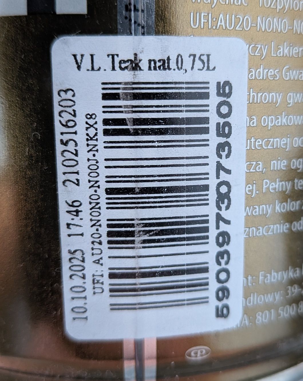 Lakierobejca Vidaron 750 ml L05 Teak