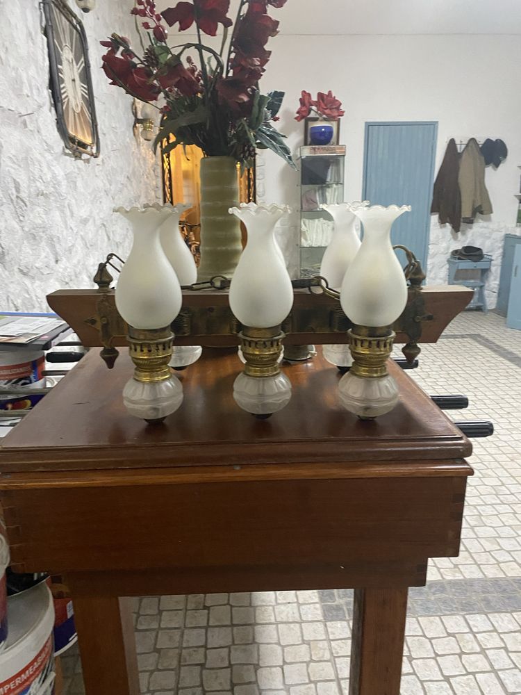 Candeeiro rustico com 6 lampadas incluidas