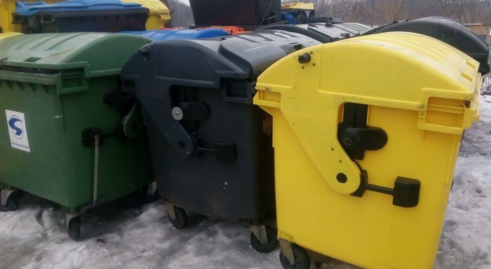 Б/У Контейнер для мусора ТБО ТПВ євроконтейнер бак мусорный 1100 урна