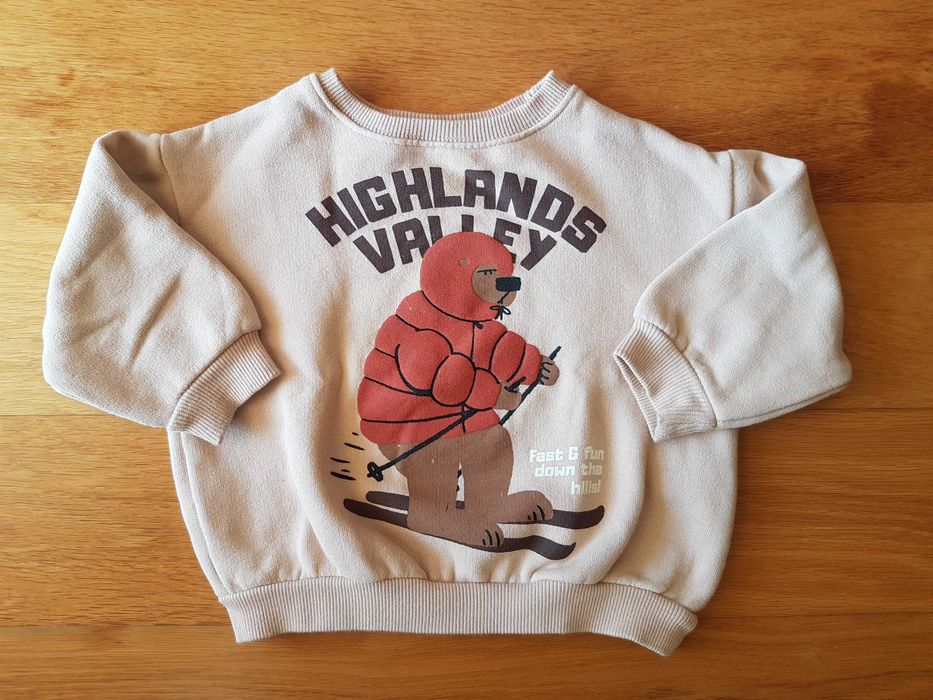 Sweatshirt cardada de manga comprida 12 meses