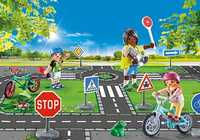 Playmobil Educação Rodoviária com bicicletas NOVO