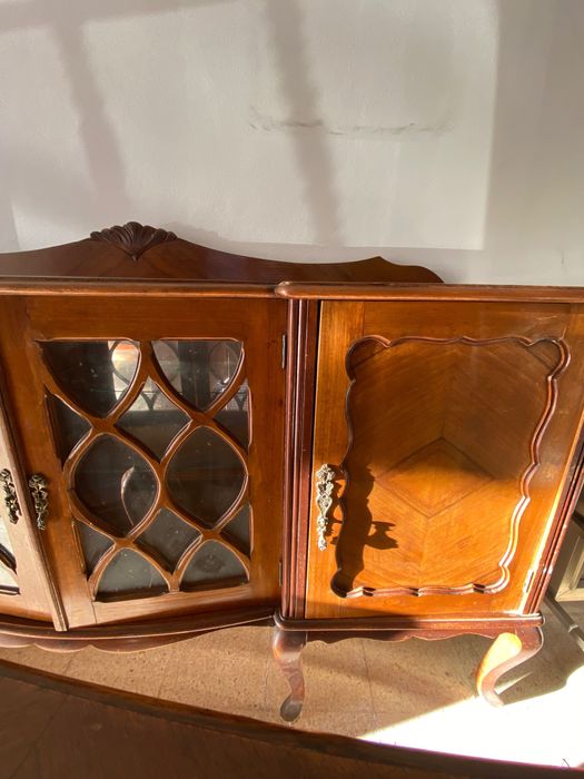 Movel aparador vitrine vintage queen anne