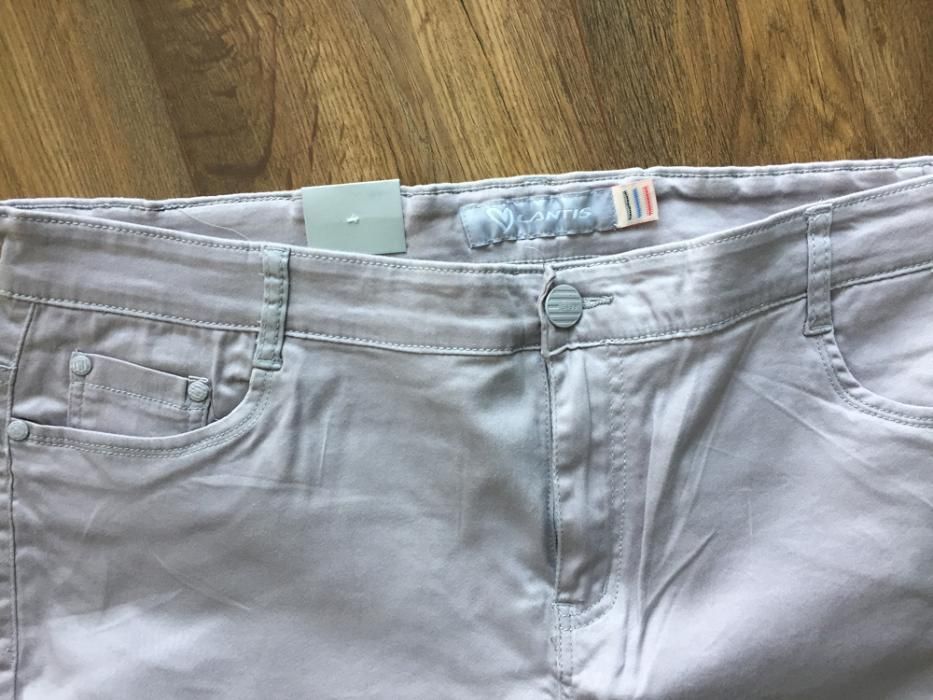 Spodnie z cienkiego dżinsu szare r. 52