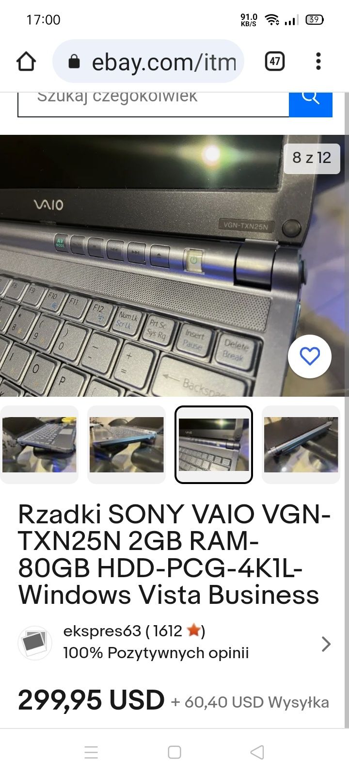 Sony Vaio rzadko spotykany model