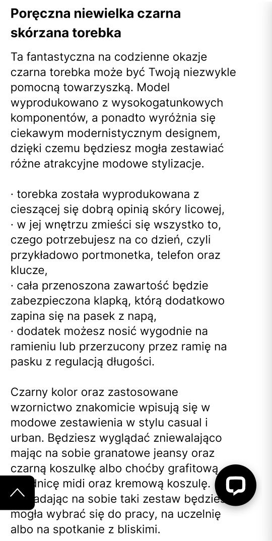 Torebka skórzana Wojas