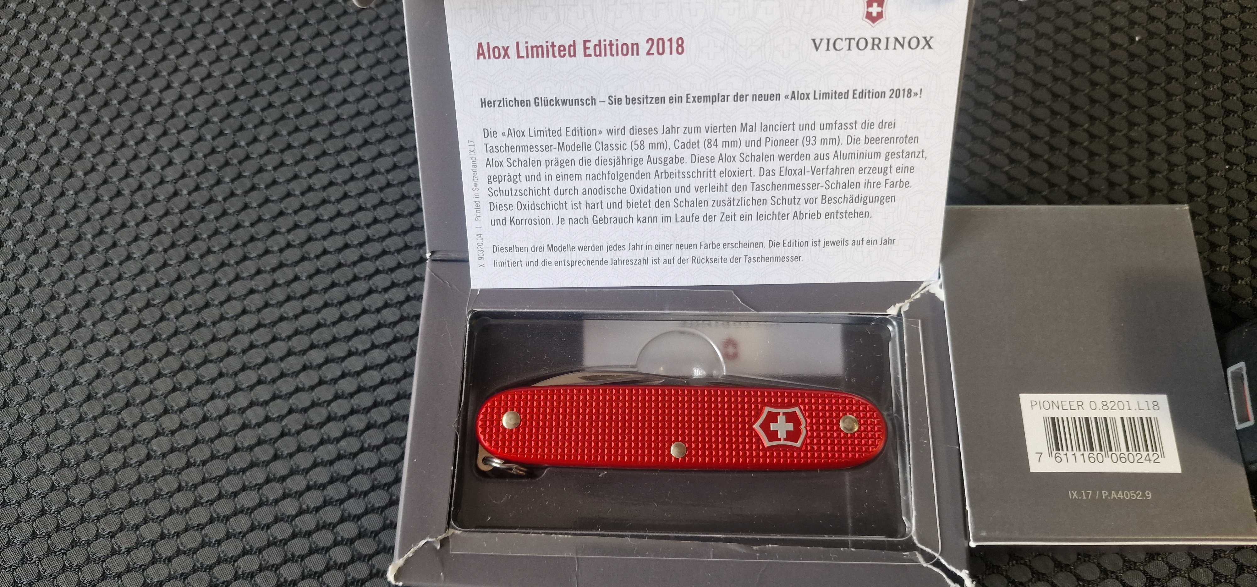 Scyzoryk Victorinox Pioneer Alox 0.8201.L18 LIMITED 2018 CZERWONY