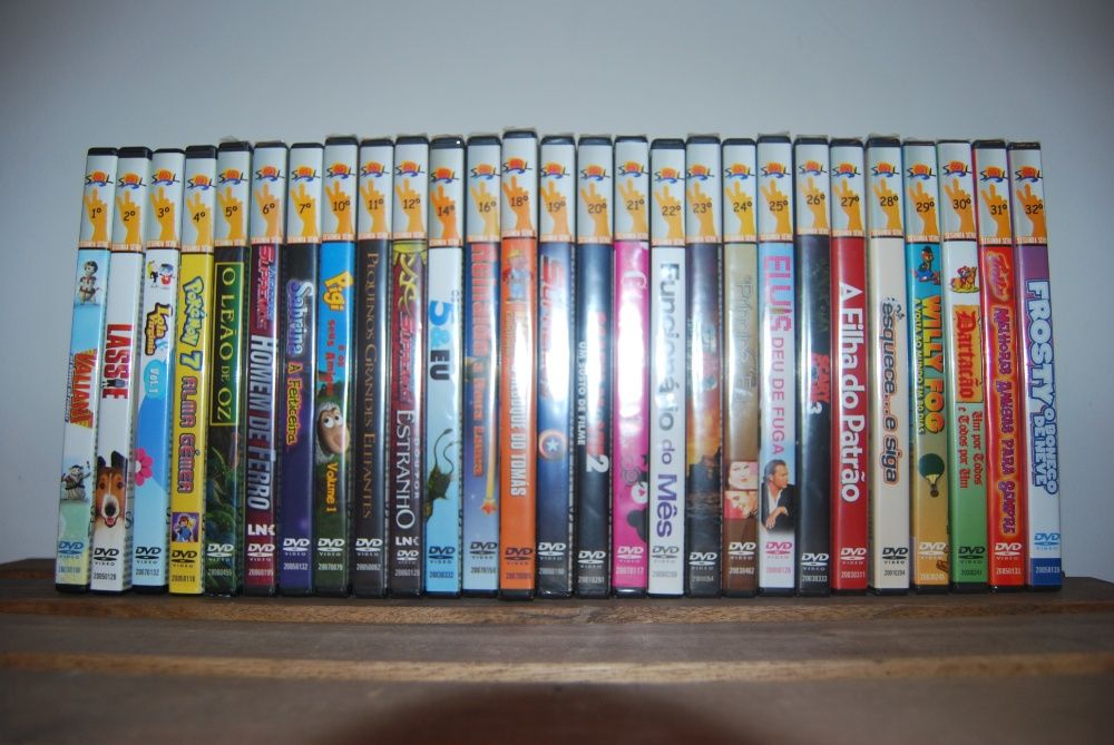 Conjunto de DVDs da Colecção SOL - 27 DVDs Originais (maioria selados)