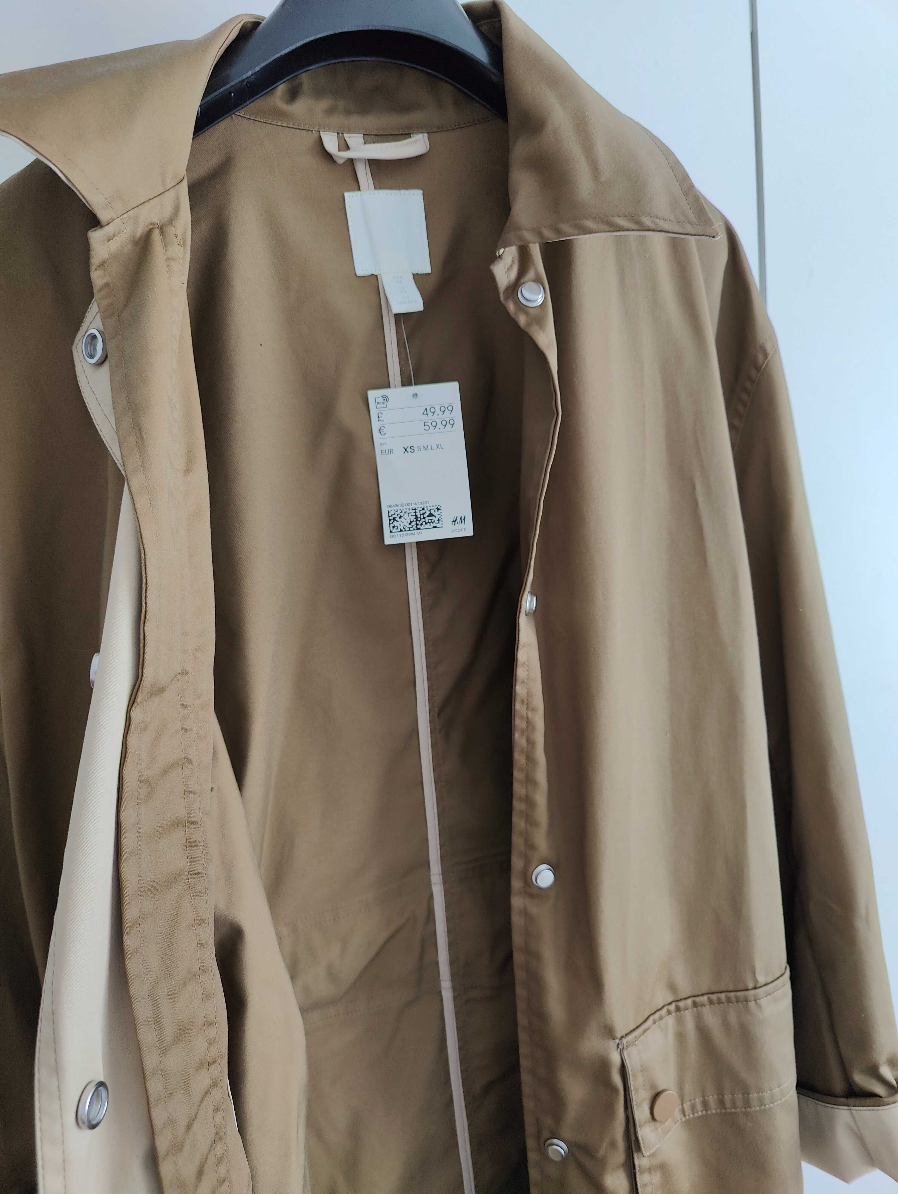 Пальто оверсайз H&M хакі
