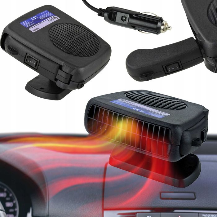 Nagrzewnica dmuchawa samochodowa 12V do auta szyby wentylator