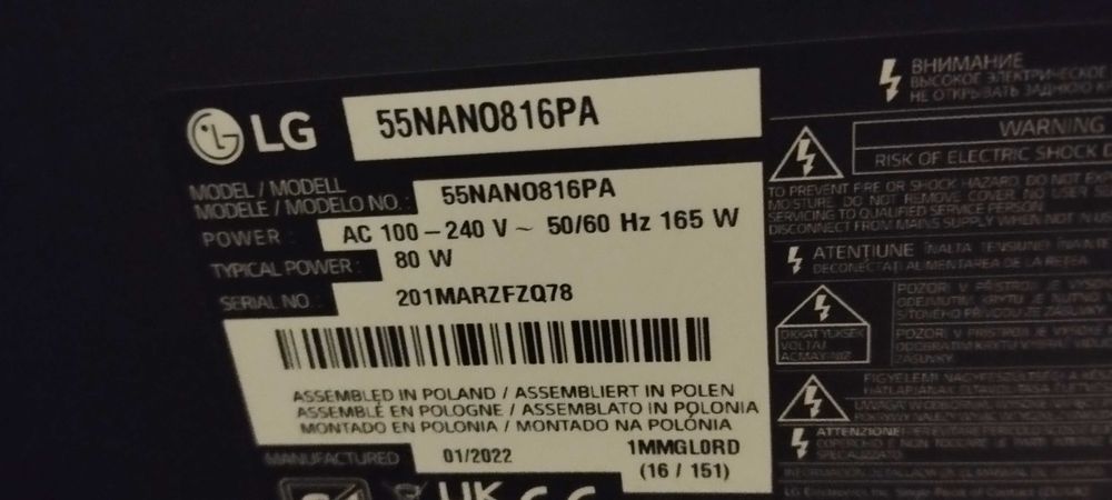 LG 55 nanocell 4khdr novíssima
