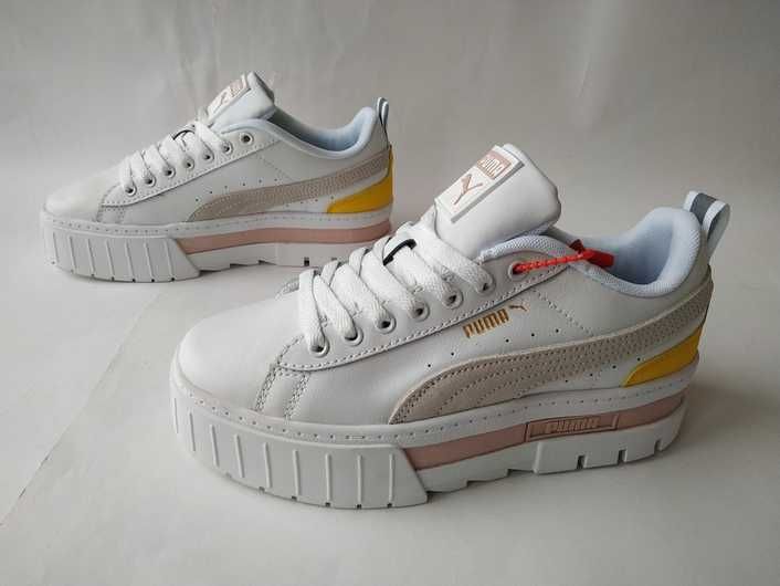 Женские кроссовки Puma Mayze Leather White, beige