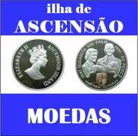 Moedas - - - Ascensão ... ( Ilha de )