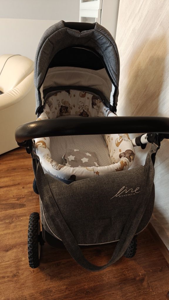 Wózek gondola - spacerówka Bexa Linę + torba + adaptery Cybex