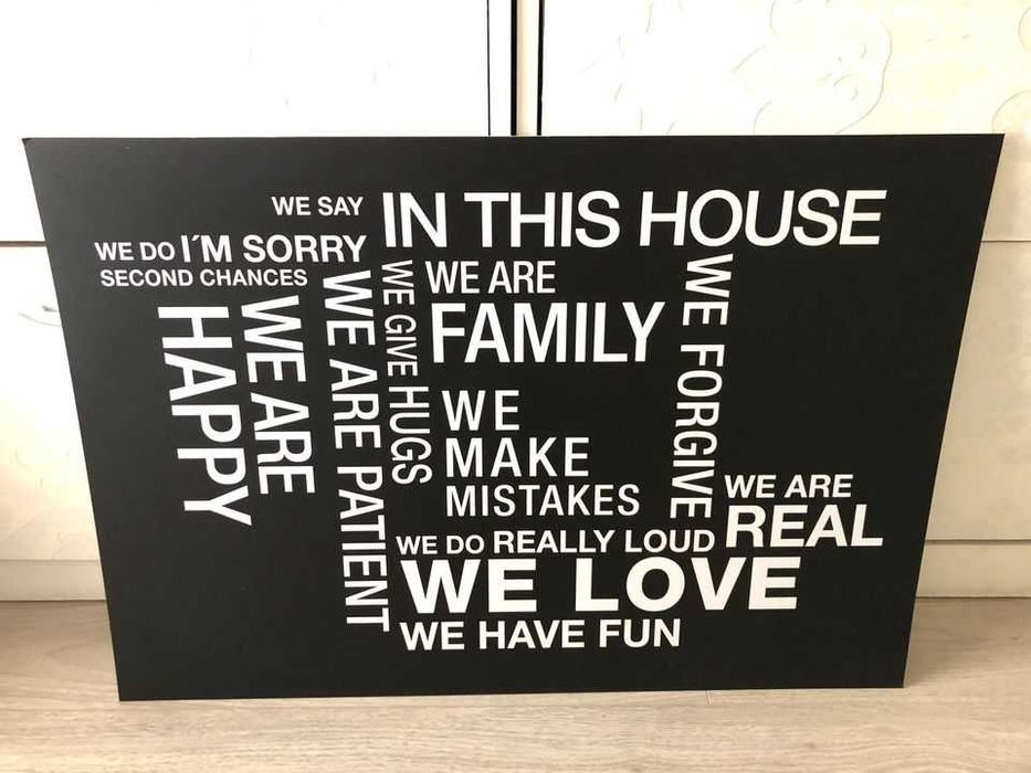 Painel decorativo IN THIS HOUSE…