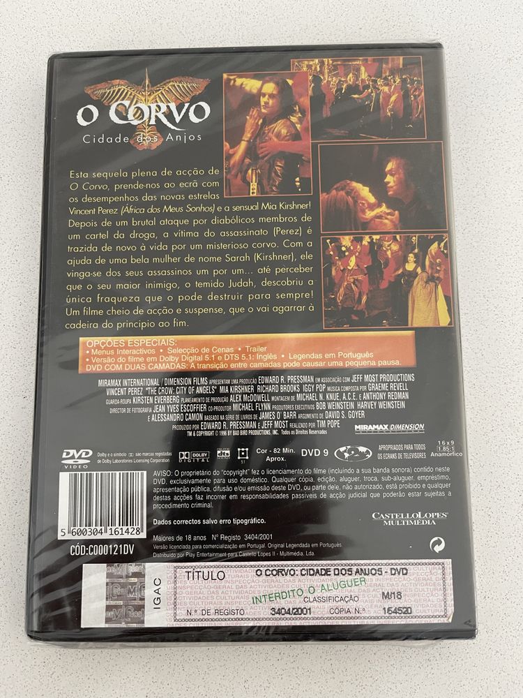 DVD O Corvo – Cidade dos Anjos (NOVO, Selado)
