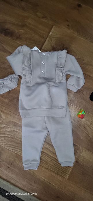 Теплий новий дитячий костюм на байці 74р