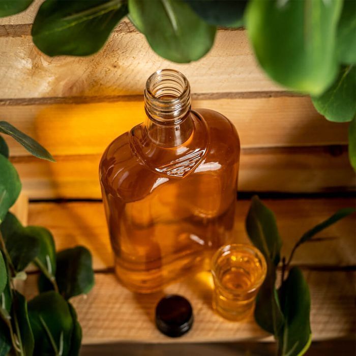 5x butelka PŁASKA 500 ml na nalewki sok z zakrętką