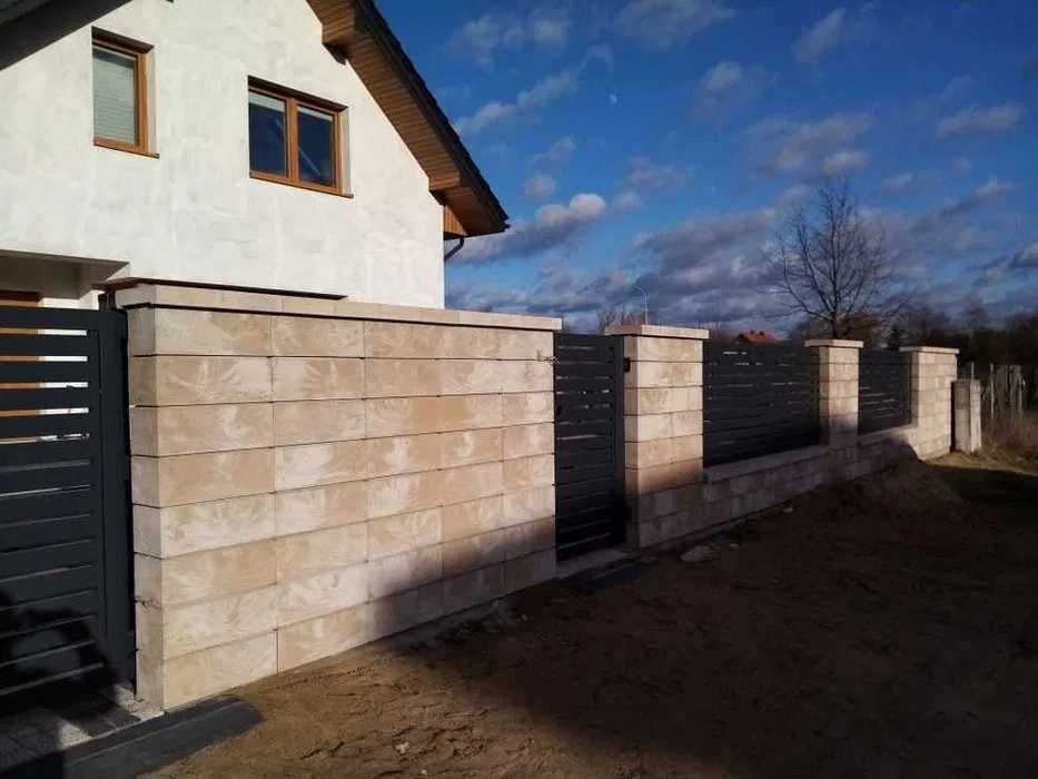 Bloczek GŁADKI 50x20x20 pustak gładki ogrodzenie blok beton Płońsk