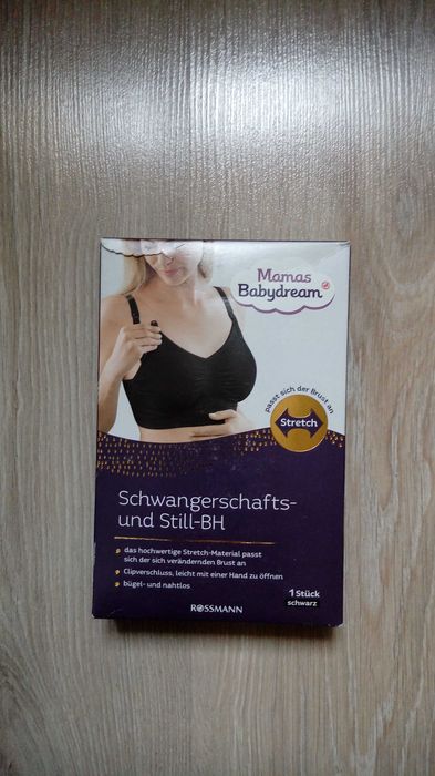 Biustonosz ciążowy i do karmienia, czarny S - nowy - BABYDREAM, Mamas