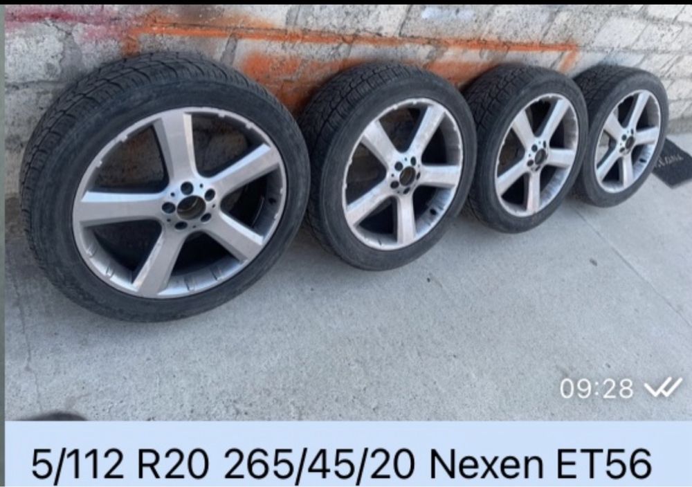 Колеса від Mercedes 5/112 R20 265/45/20 Nexen ET56