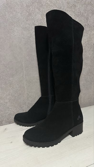 Замшевые сапоги, ботфорты, демисапоги